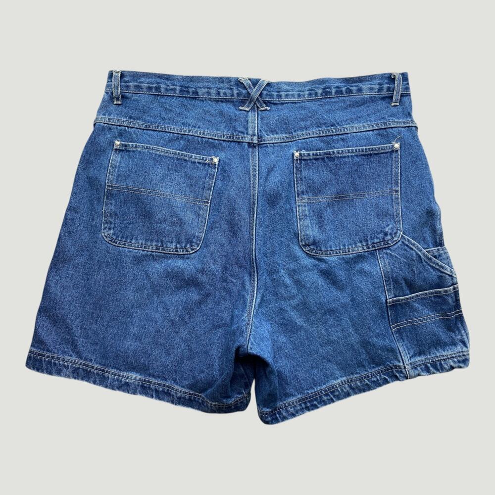 Xhilaration Carpenter Denim Shorts 24W Women’s Plus Blue Workwear Utility - Picture 4 of 5